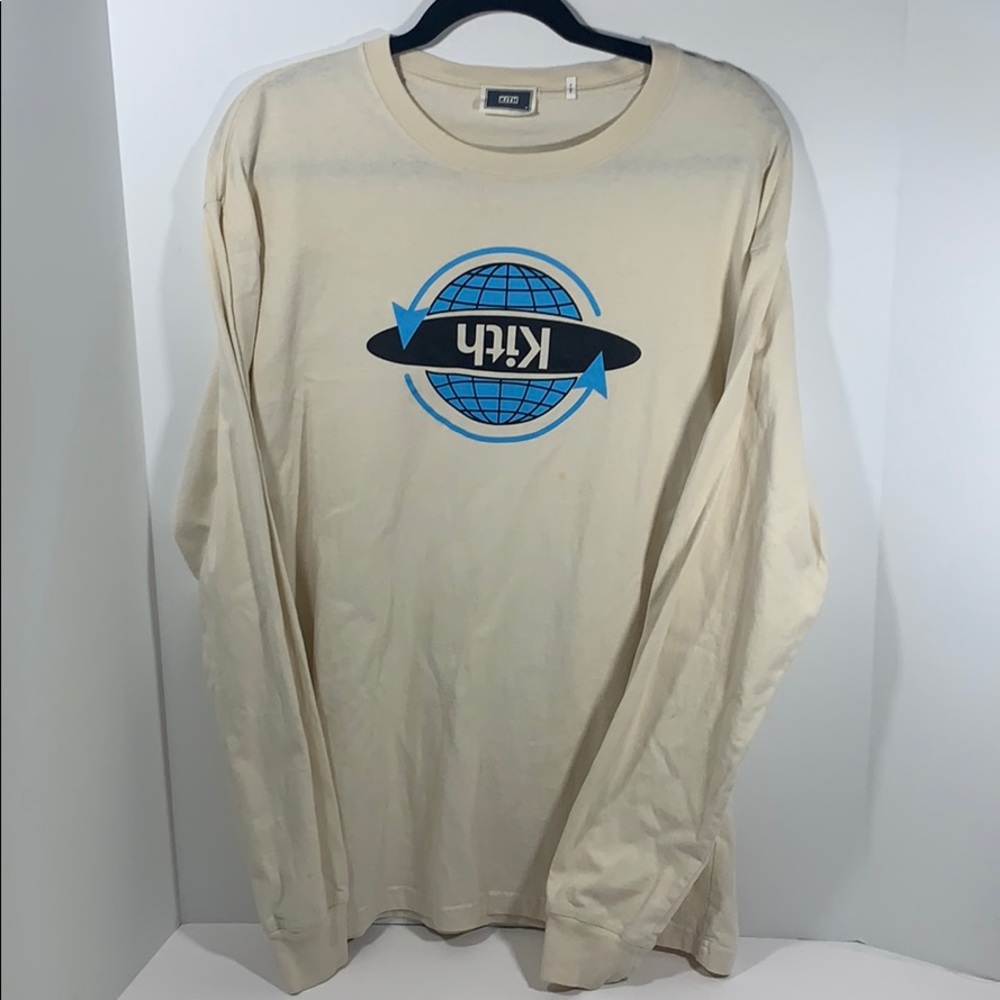 Kith Long Sleeve Shirt Upside down Logo sz Medium